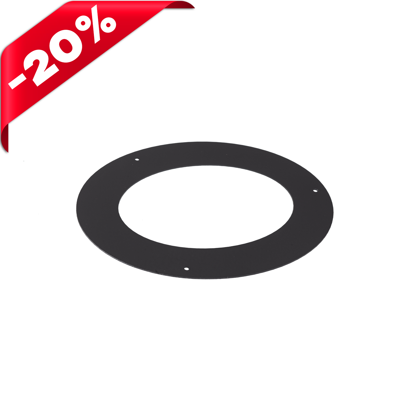 Розета під 45°, чорна сталь + вогнестійка фарба