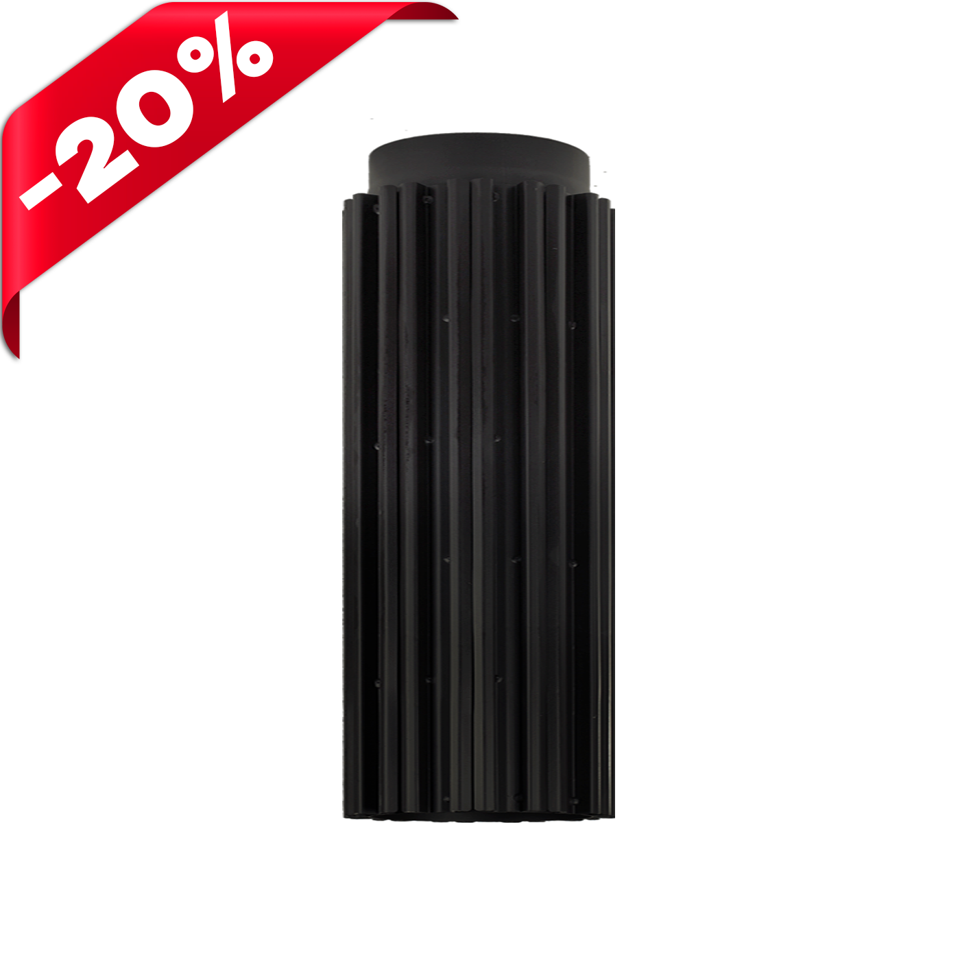 Труба-радіатор чорна сталь 0,5 м, чорна сталь + вогнестійка фарба