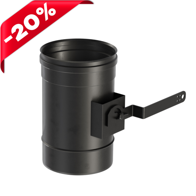 Регулятор тяги, чорна сталь + вогнестійка фарба Регулятор тяги, чорна сталь + вогнестійка фарба