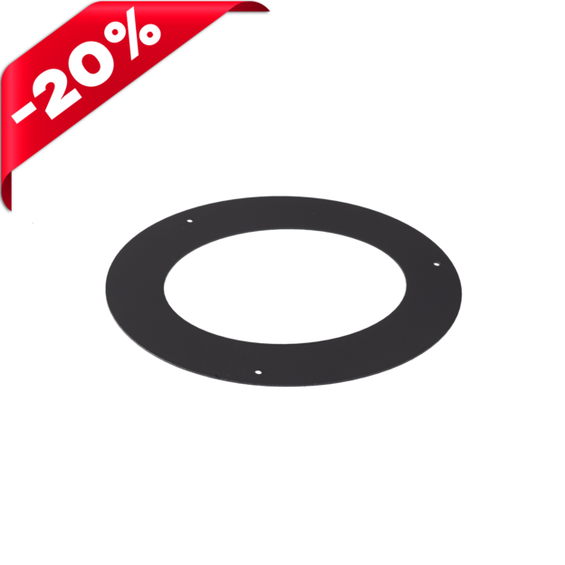 Розета під 45°, чорна сталь + вогнестійка фарба Розета під 45°, чорна сталь + вогнестійка фарба