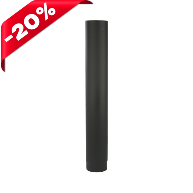 Труба  чорна сталь 1 м, чорна сталь + вогнестійка фарба
