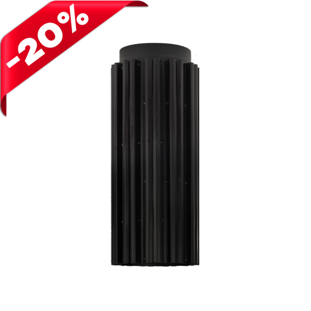 Труба-радіатор чорна сталь 0,5 м, чорна сталь + вогнестійка фарба