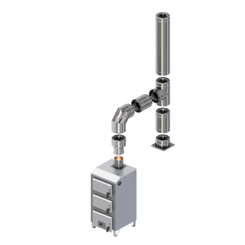 Дымоходы для твердотопливных котлов