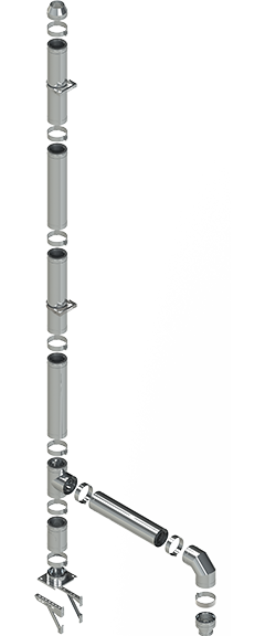 Дымоходная система тип 2 / газовый котел