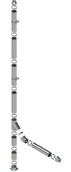 Дымоходная система тип 3 / газовый котел