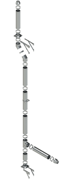 Дымоходная система тип 4 / газовый котел