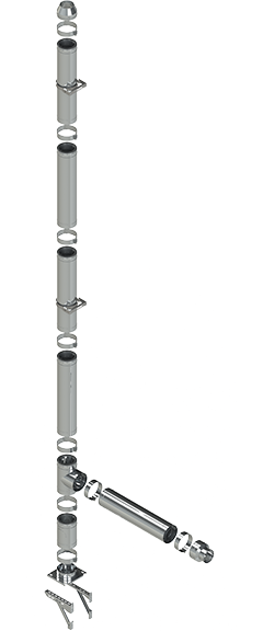 Димохідна система тип 1 / твердопаливний котел Димохідна система тип 1 / твердопаливний котел