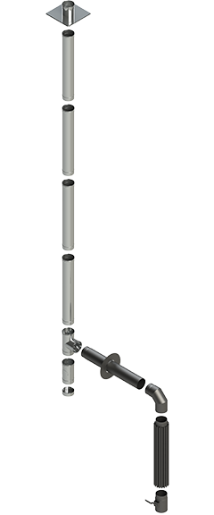Дымоходная система тип 6 / твердотопливный котел